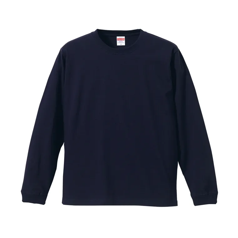 United Athle 5011-01 5.6オンス ロングスリーブ Tシャツ（1.6インチリブ）（正面）
